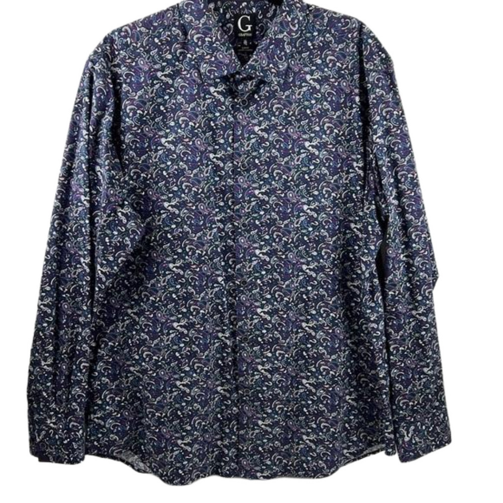 Grafton Men's Long Sleeve Paisley Button Down Shirt